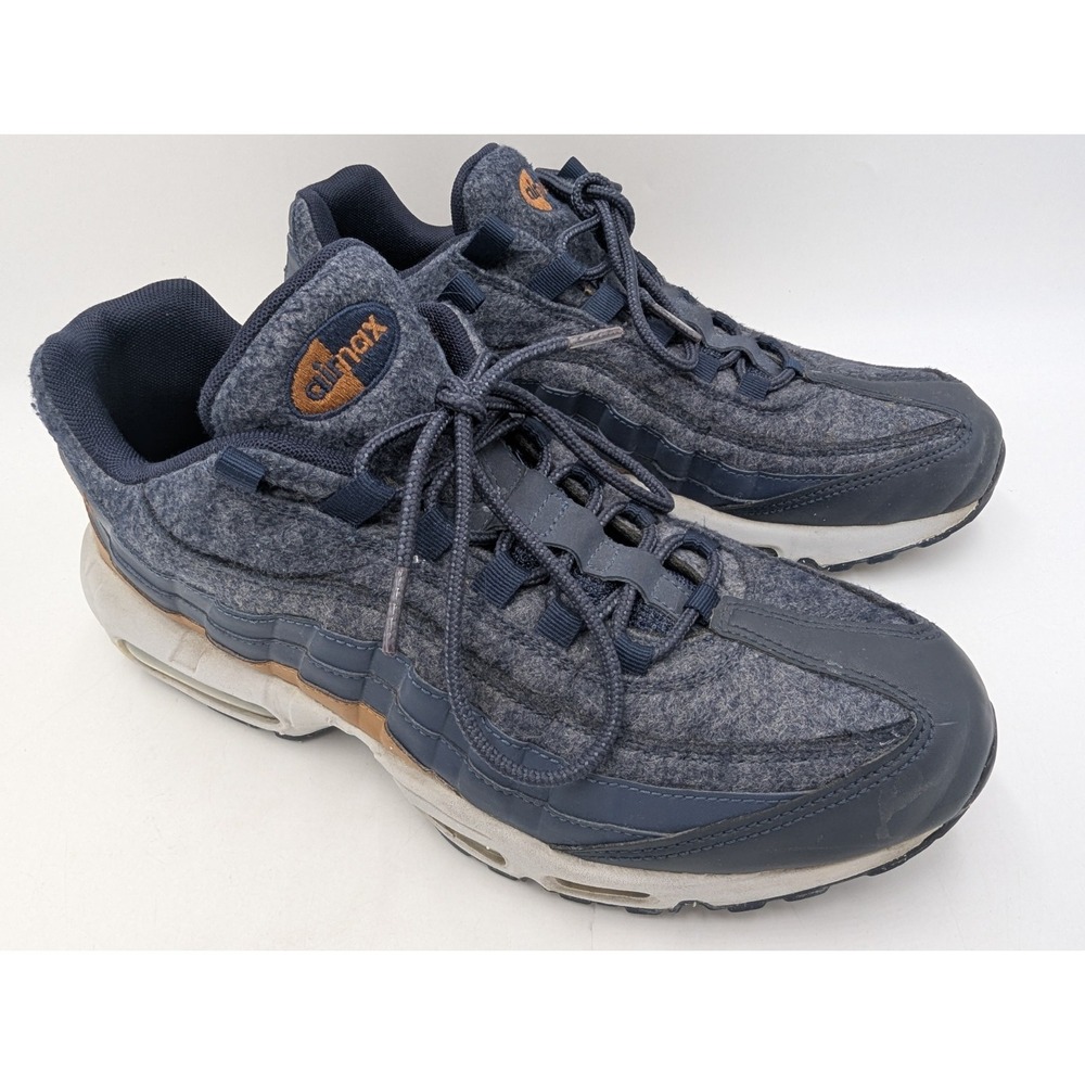 Nike Air Max 95 Premium 'Wool Thunder Blue' Shoes Men's 10.5 Sneakers 538416-403